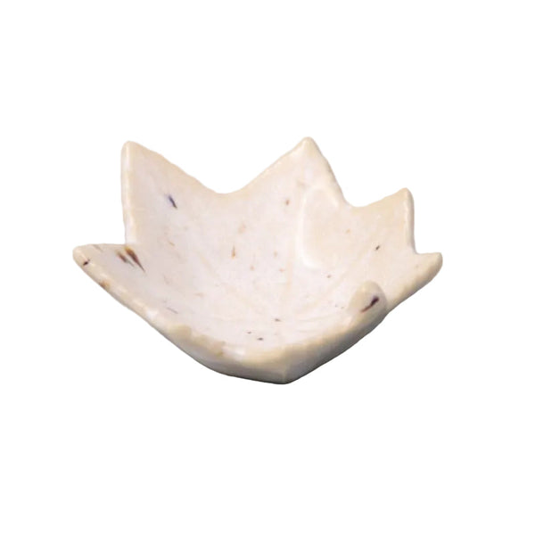 Sauce Dish Maple Leaf 6Cm Ivory Fleck Cups & Saucers