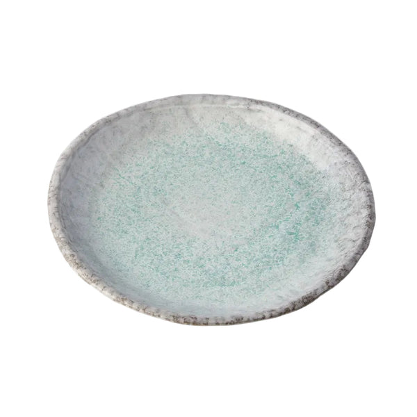 Serving Plate 27Cm Aqua Splash Glaze Plates