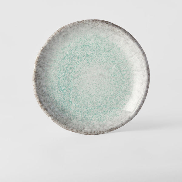Serving Plate 27Cm Aqua Splash Glaze Plates
