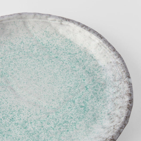 Serving Plate 27Cm Aqua Splash Glaze Plates