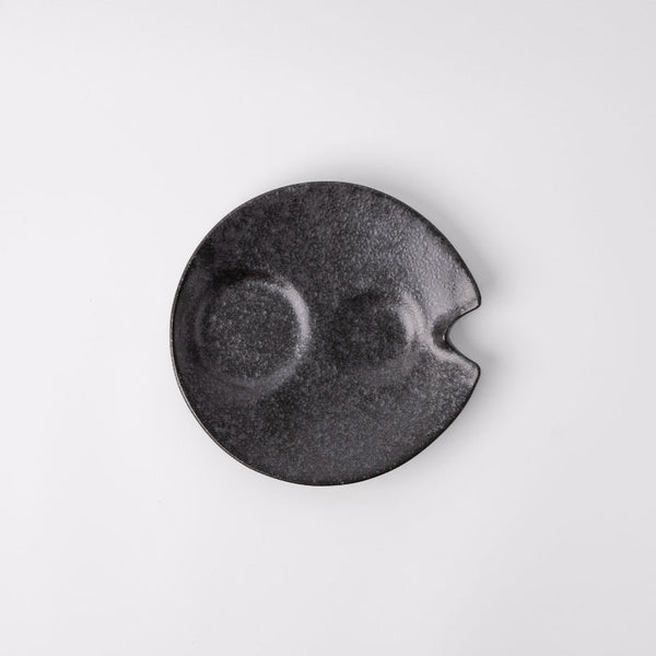 Plate Dimpled 15Cm Craft Black Glaze Plates