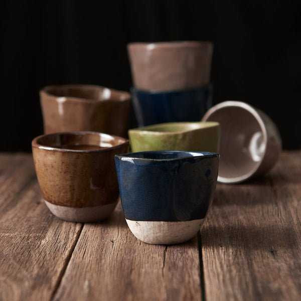 Lopsided Mug 275Ml Tomei Blue Glaze Mugs