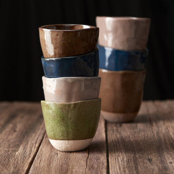 Lopsided Mug 275Ml Tomei Blue Glaze Mugs