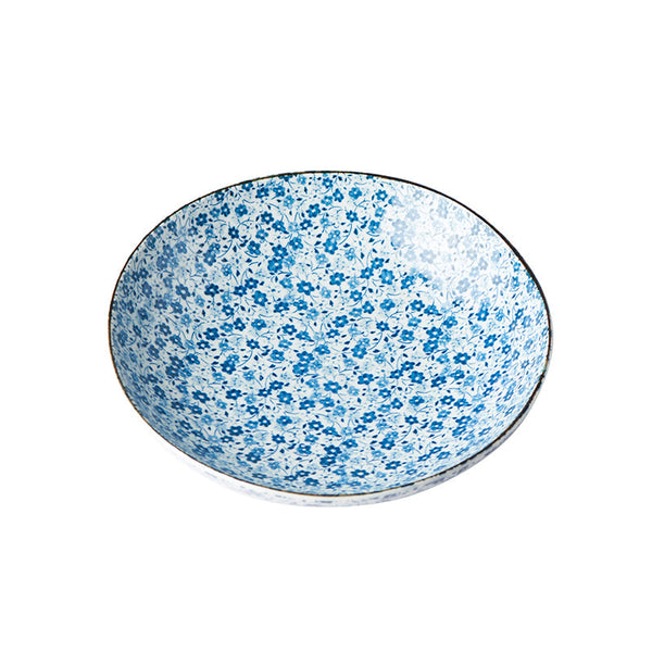 Pasta Bowl 21Cm Blue Daisy Glaze Bowls