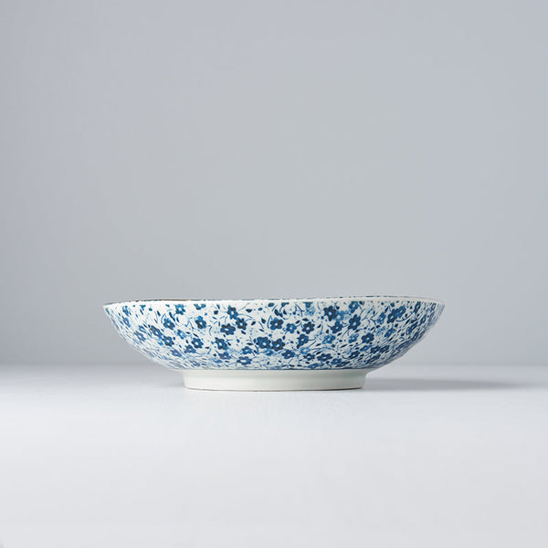 Pasta Bowl 21Cm Blue Daisy Glaze Bowls