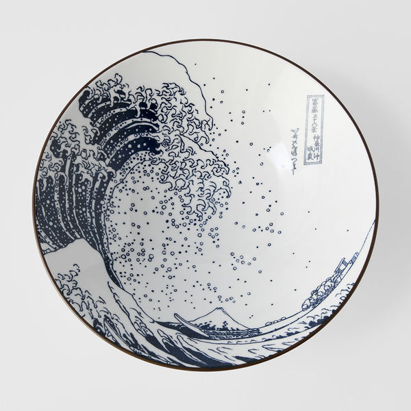 Ramen Bowl 24.5Cm Hokusai Great Wave Design Bowls