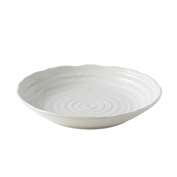 Pasta Bowl 22Cm White Spiral Glaze Bowls