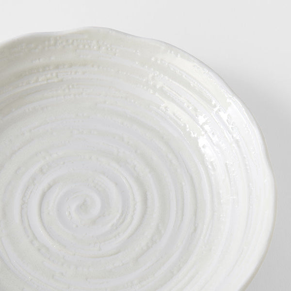 Pasta Bowl 22Cm White Spiral Glaze Bowls