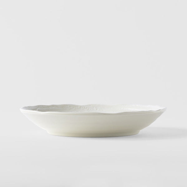 Pasta Bowl 22Cm White Spiral Glaze Bowls
