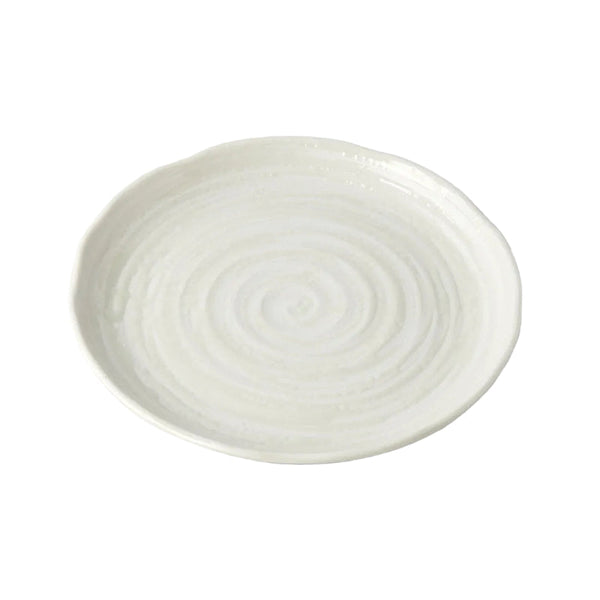 Side Plate 21.5Cm White Spiral Glaze Plates