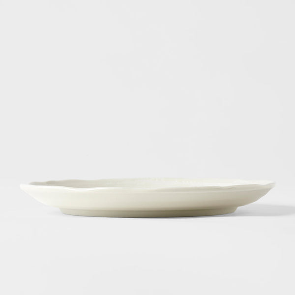 Side Plate 21.5Cm White Spiral Glaze Plates