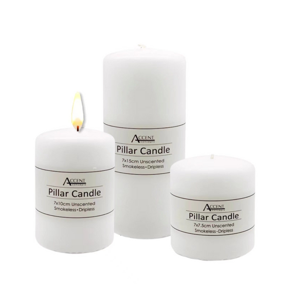 Bulk 36 Unscented White Pillar Candle Tapered 10Cm Candles