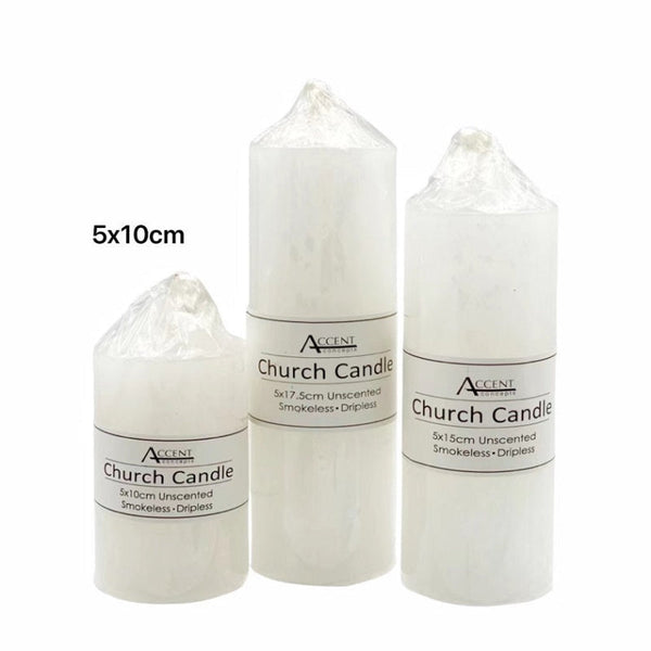 Bulk 36 Unscented White Church Candle 150G 10Cm Candles