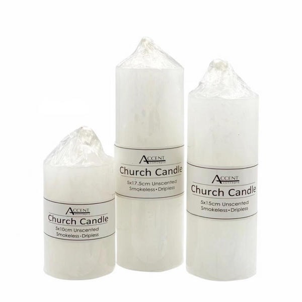 Bulk 36 Unscented White Church Candle 150G 10Cm Candles