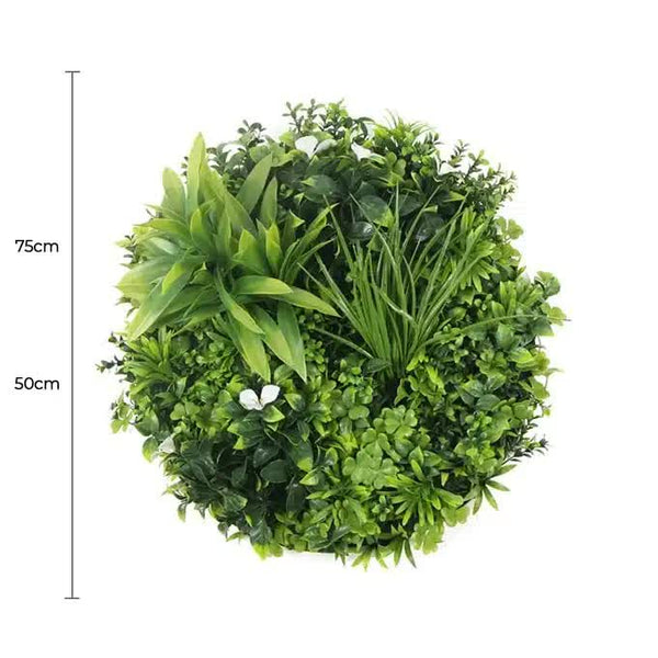 Two 50Cm And One 75Cm Flowering White Disc Bundle Artificial Plants