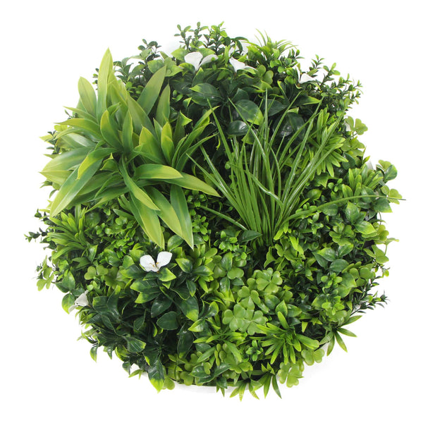 Two 50Cm And One 75Cm Flowering White Disc Bundle Artificial Plants