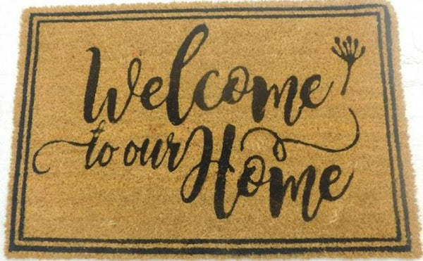 Welcome To Our Home Doormat 60X40cm Door Mats & Floor Mats