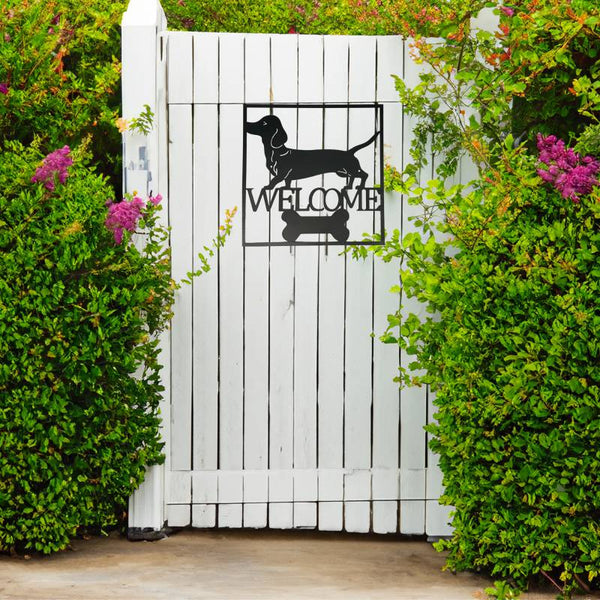 Welcome Dachshund 40Cm Wall Art