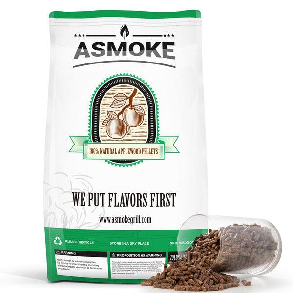 Asmoke 9.5Kg Of 100% Pure Applewood Pellets Barbecues Grills & Smokers