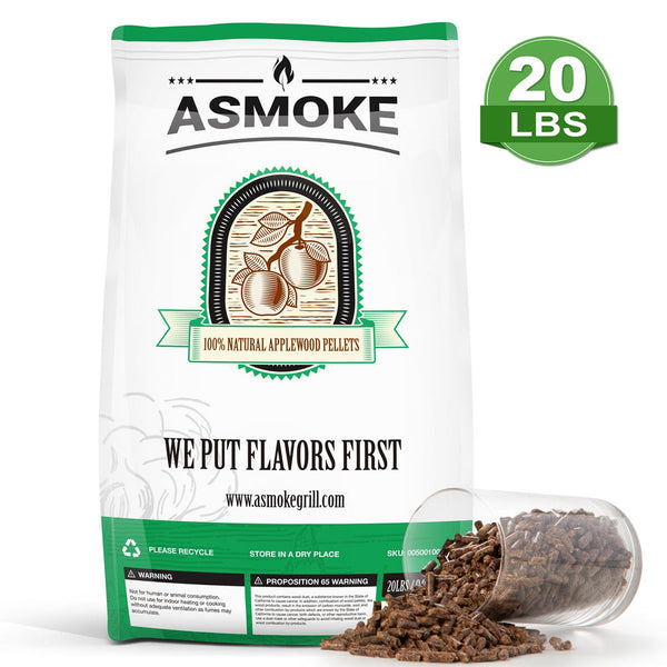 Asmoke 9.5Kg Of 100% Pure Applewood Pellets Barbecues Grills & Smokers
