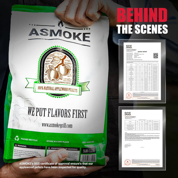 Asmoke 9.5Kg Of 100% Pure Applewood Pellets Barbecues Grills & Smokers