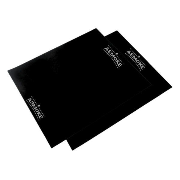 Asmoke Premium Copper & Black Bbq Grill Mats (2 Pack) Non Stick Ptfe Coating Cooking Mats| Reusable And Easy To Clean Barbecue Accessories