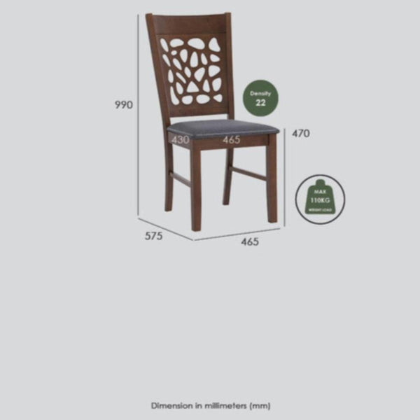 Allegro Dining Table + 6X Asbel Chair 7 Piece Set Cocoa Dining Sets