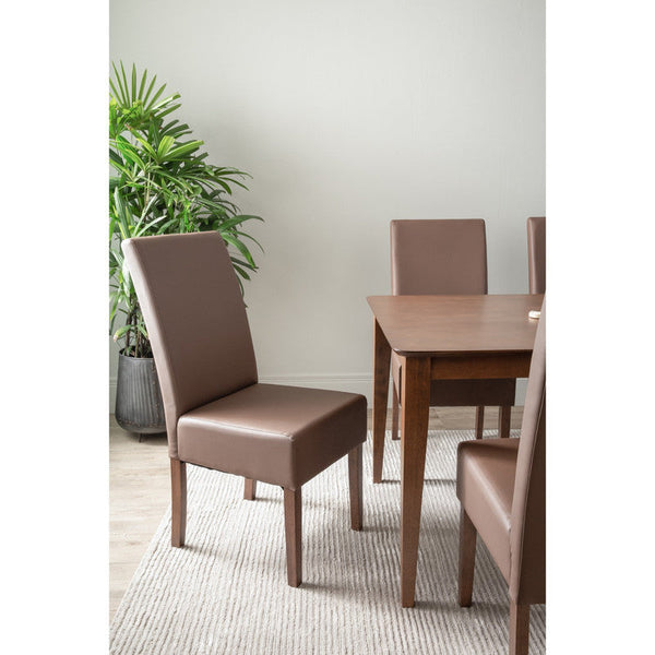 Allegro Dining Table + 6X Mesi Chair 7 Piece Set Cocoa Dining Sets