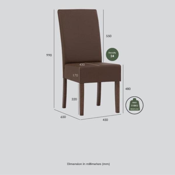 Allegro Dining Table + 6X Mesi Chair 7 Piece Set Cocoa Dining Sets