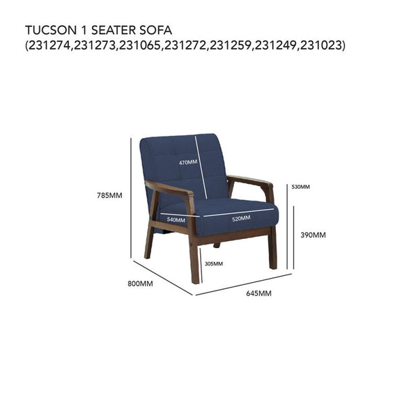 Tucson 1 Seater Sofa Armchair Kids Sofas Armchairs
