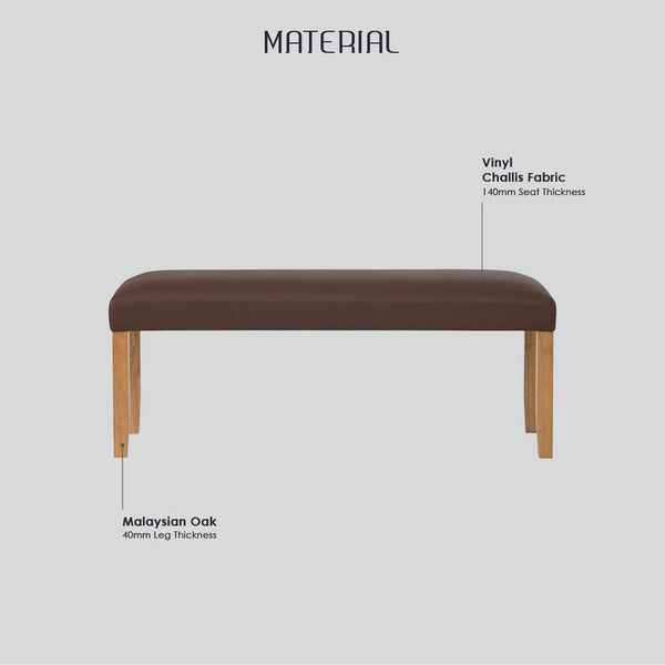 Mesi Bench Ottoman Cocoa Ottomans Footstools & Poufs