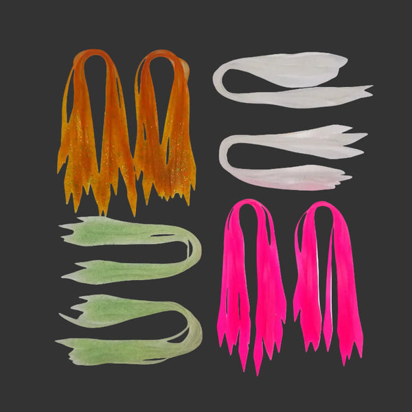 Artizan Silicon Lure Tails Gold Shine Pack Of 20 Fly Fishing Accessories