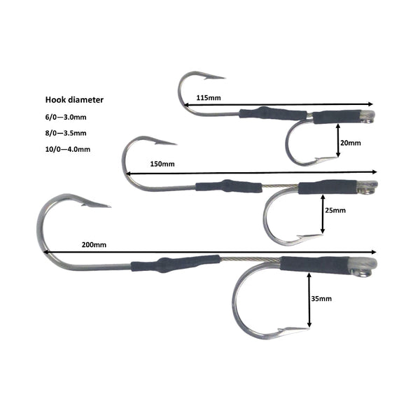 Swimerz Jigging & Trolling 180 Double 6/0 Qty 3 Hooks
