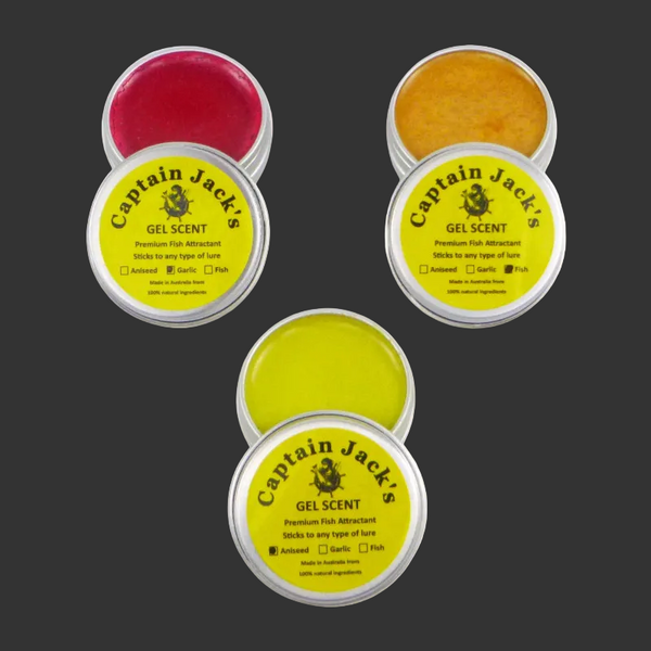 Captain Jack's Originals Gel Scent 3 Pack Garlic Aniseed Fish Baits & Lures