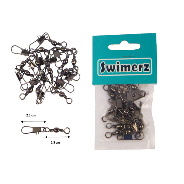 Swimerz Barrel Swivel W Interlock Snap Size 3 15 Pack Swivels & Snaps