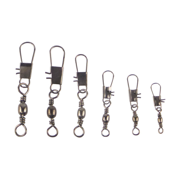 Swimerz Barrel Swivel W Interlock Snap Size 8 20 Pack Swivels & Snaps