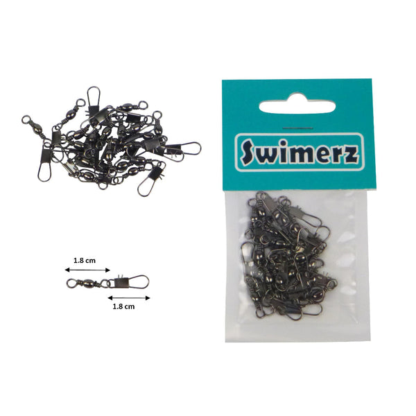 Swimerz Barrel Swivel W Interlock Snap Size 8 20 Pack Swivels & Snaps