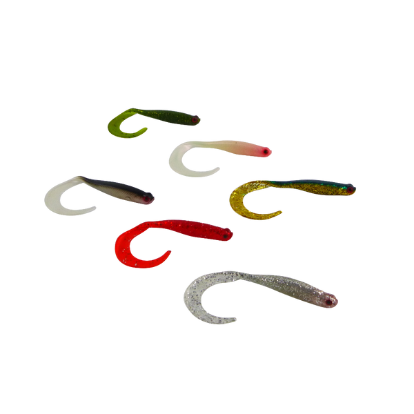 Swimerz 100 Mm Vtail Soft Plastic Lure Gold Glitter 5 Pack Baits & Lures