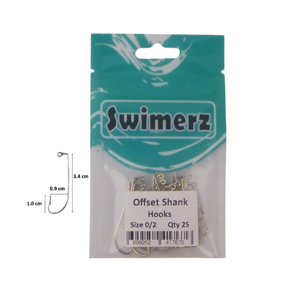 Swimerz 0/2 Offset Shank Jig Hook 25 Pack Hooks