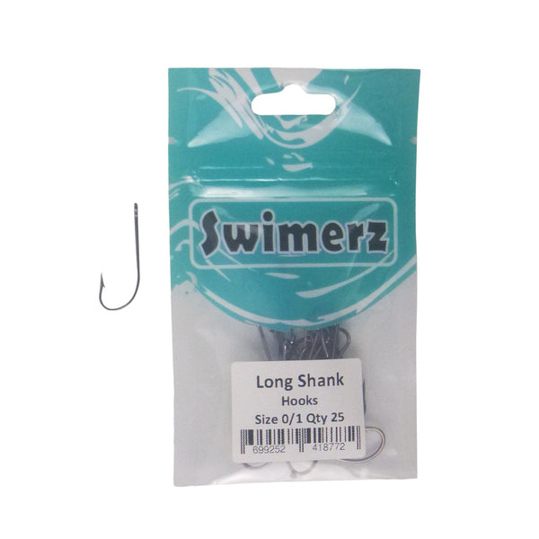 Swimerz 0/1 Long Shank Worm Hook 25 Pack Hooks