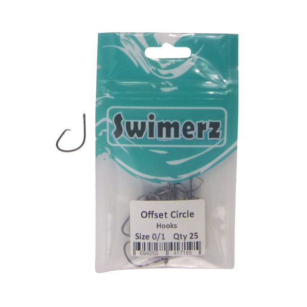 Swimerz 0/1 Offset Circle Hook 25 Pack Hooks