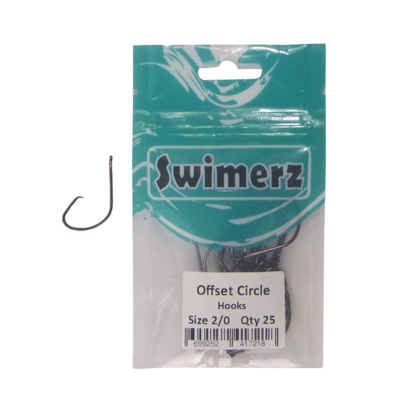 Swimerz 2/0 Offset Circle Hook 25 Pack Hooks