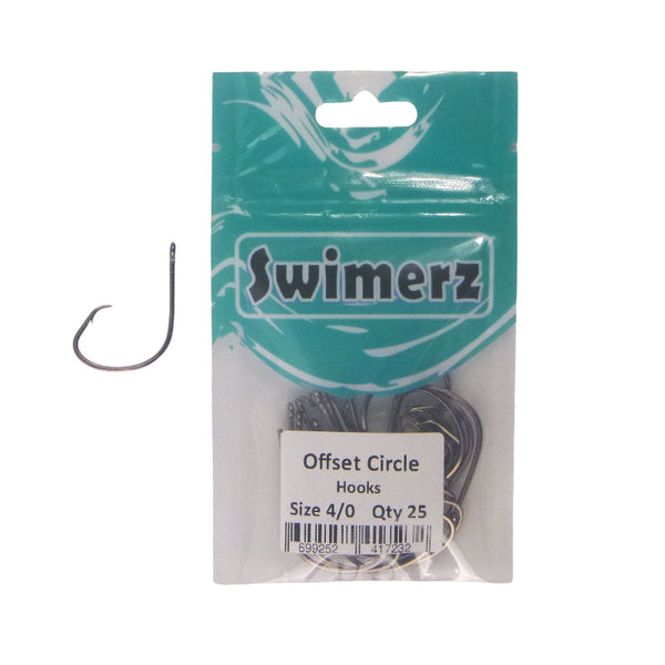Swimerz 4/0 Offset Circle Hook 25 Pack Hooks