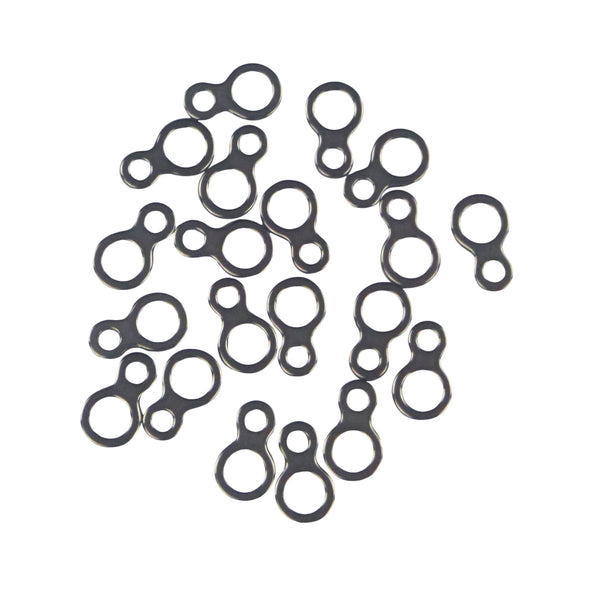 Swimerz 180Kg Solid Double Rings 14Mm 20 Pack Swivels & Snaps