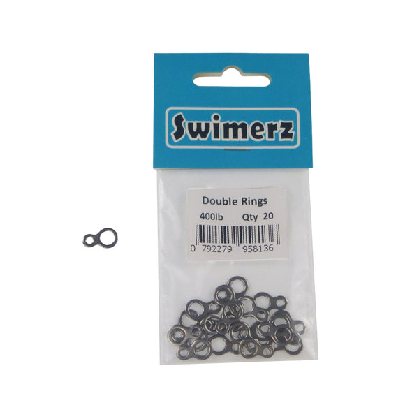 Swimerz 180Kg Solid Double Rings 14Mm 20 Pack Swivels & Snaps