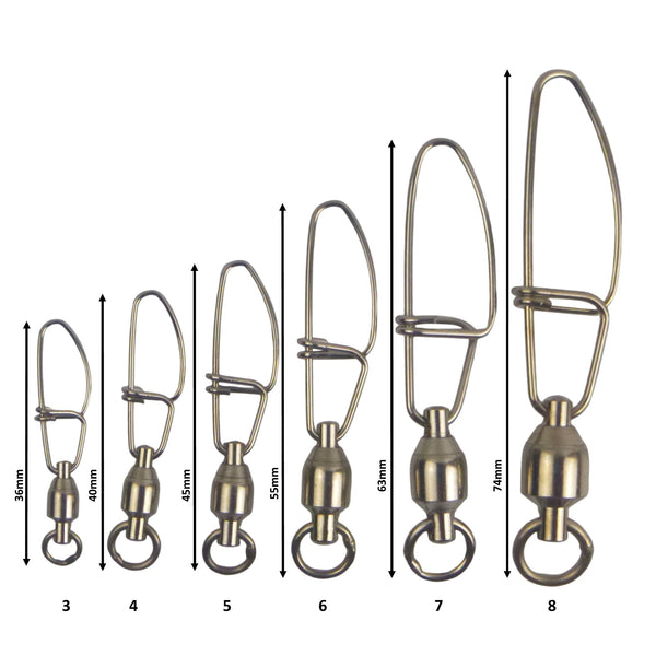 Swimerz Hd Ball Bearing Swivels With Crosslock Snap Size 3 20 Pack Swivels & Snaps