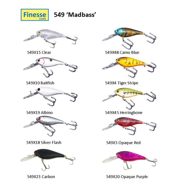 Finesse 'Madbass' Herringbone 85Mm Deep Diving Crankbait Baits & Lures