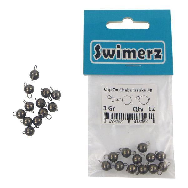 Swimerz 3 Gram Cheburashka Clip On Jig Head 12 Pack Baits & Lures