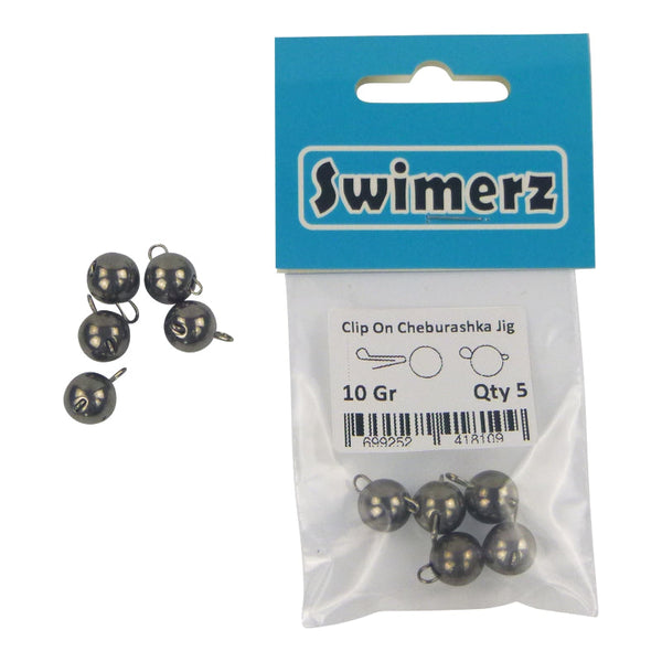 Swimerz 10 Gram Cheburashka Clip On Jig Head 5 Pack Baits & Lures