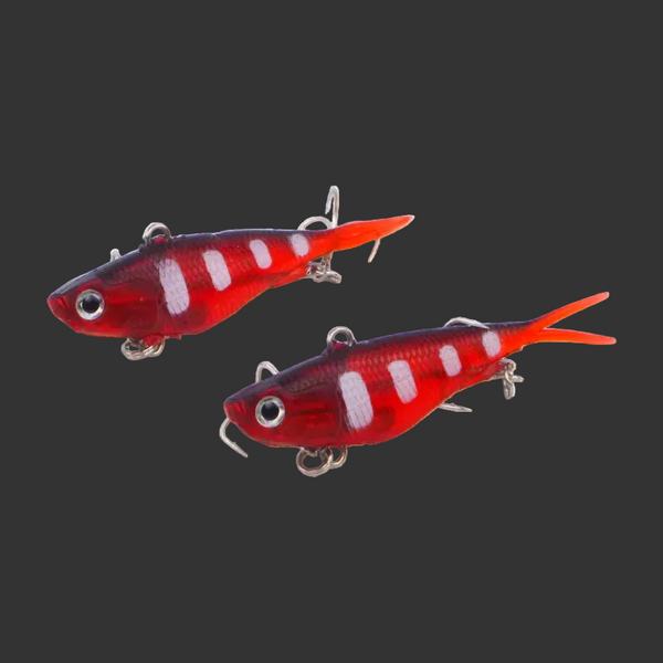 Swimerz 95Mm Soft Vibe Opaque Red 2 Pack Baits & Lures